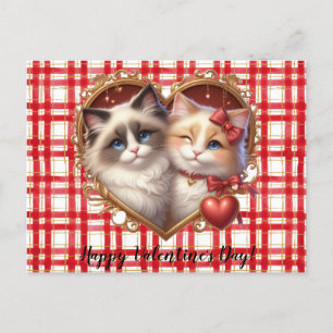 Valentijnsdag Cat Briefkaart