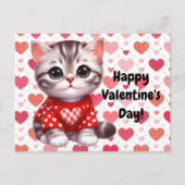 Valentijnsdag Cat Briefkaart (Voorkant)