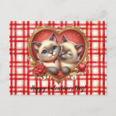 Valentijnsdag Cat Briefkaart (Voorkant)