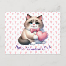 Valentijnsdag Cat Briefkaart