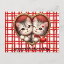 Valentijnsdag Cat Briefkaart