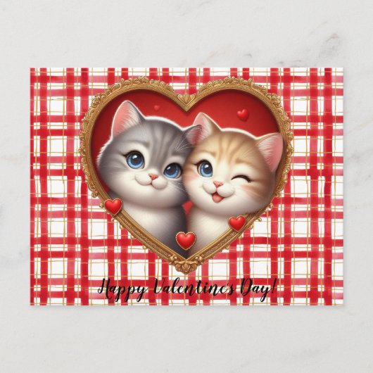 Valentijnsdag Cat Briefkaart (Voorkant)