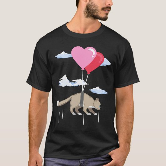 Valentijnsdag Cat Cute Persian T-shirt (Voorkant)