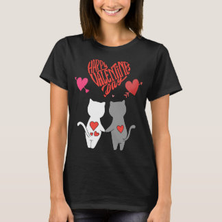  Valentijnsdag Cat Kitten Kat Retro T-shirt