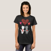  Valentijnsdag Cat Kitten Kat Retro T-shirt (Voorkant volledig)
