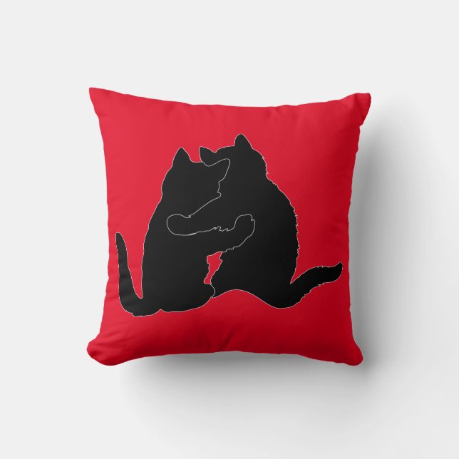 VALENTIJNSDAG CAT PILLOW KUSSEN (Voorkant)