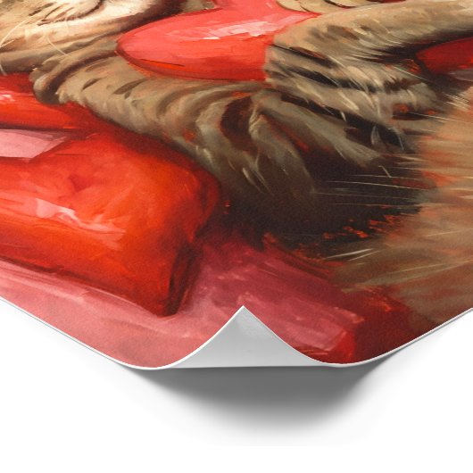 Valentijnsdag Cat Poster (Hoek)