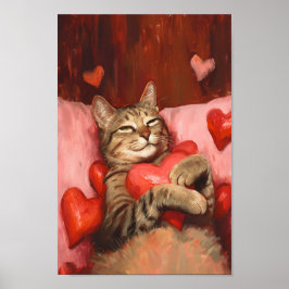 Valentijnsdag Cat Poster