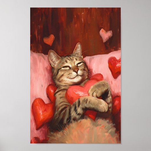 Valentijnsdag Cat Poster (Voorkant)