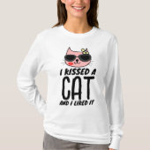 VALENTIJNSDAG CAT T-SHIRTS, KISSED EEN KAT GELIKT T-SHIRT (Voorkant)