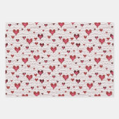 Valentijnsdag Cat Tails of Love Inpakpapier Vel (Voorkant 2)
