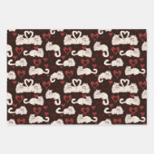 Valentijnsdag Cat Tails of Love Inpakpapier Vel (Voorkant)