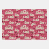 Valentijnsdag Cat Tails of Love Inpakpapier Vel (Voorkant)