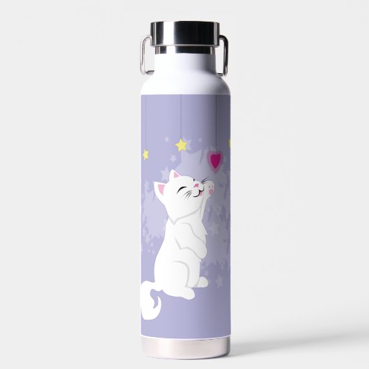 Valentijnsdag Cat Waterfles (Voorkant)