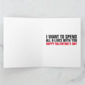 VALENTIJNSDAG CAT-WENSKAARTEN, ALLE 9 LEVEN CA KAART (Binnen)