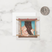 Valentijnsdag: Cats & Hearts Illustration Notitiekaartje (Voorkant / Achterkant in situ)