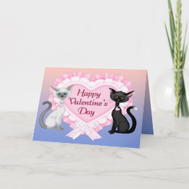 Valentijnsdag Cats Wenskaart Feestdagen Kaart