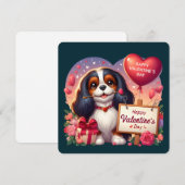 Valentijnsdag - Cavalier King Charles 5 - kaart (Voorkant / Achterkant)