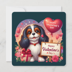 Valentijnsdag - Cavalier King Charles 5 - kaart