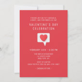 Valentijnsdag Celebration Cute Modern Red Heart Kaart (Voorkant)