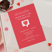 Valentijnsdag Celebration Cute Modern Red Heart Kaart