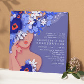 Valentijnsdag Celebration Modern Girly Floral Kaart