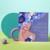 Valentijnsdag Celebration Modern Girly Floral Kaart