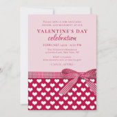 Valentijnsdag Celebration Party Love Heart Red Kaart (Voorkant)