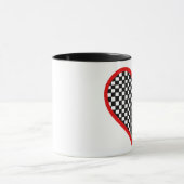 Valentijnsdag Checkerboard Heart Mok (Midden)