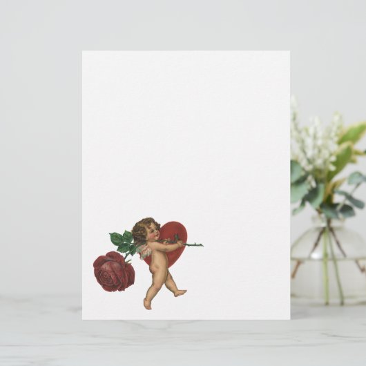  Valentijnsdag Cherub en Victoriaans Roos (Staand voorkant)