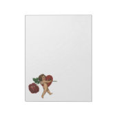  Valentijnsdag Cherub en Victoriaans Roos Notitieblok (Linkerzijde)