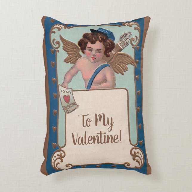  Valentijnsdag, Cherub met liefdesbrieven Accent Kussen (Voorkant(Verticaal))