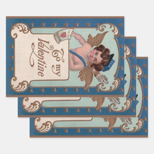  Valentijnsdag, Cherub met liefdesbrieven Inpakpapier Vel (Set)