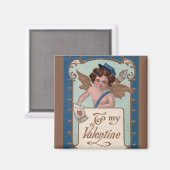 Valentijnsdag, Cherub met liefdesbrieven Magneet (Voorkant / Achterkant)