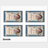  Valentijnsdag, Cherub met liefdesbrieven Rechthoekige Sticker (Vel)