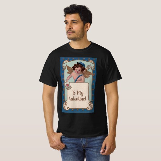  Valentijnsdag, Cherub met liefdesbrieven T-shirt (Voorkant volledig)