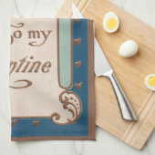 Valentijnsdag, Cherub met liefdesbrieven Theedoek (Quarter Fold)