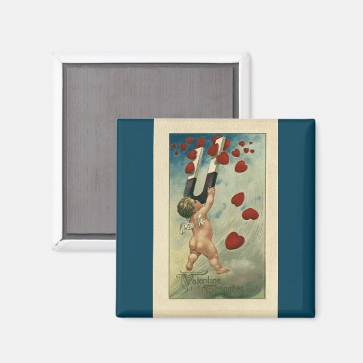  Valentijnsdag, Cherub met Magnet Hearts (Voorkant / Achterkant)