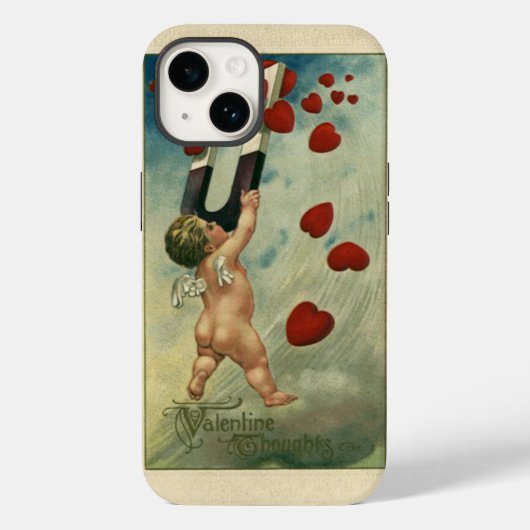  Valentijnsdag, Cherub met Magnet Hearts Case-Mate iPhone Case (Achterkant)