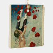  Valentijnsdag, Cherub met Magnet Hearts Keramisch Ornament (Rechts)