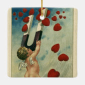 Valentijnsdag, Cherub met Magnet Hearts Keramisch Ornament (Achterkant)