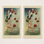  Valentijnsdag, Cherub met Magnet Hearts Visitekaartje (Voorkant /achterkant)