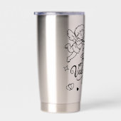 Valentijnsdag Cherubijn & Romantisch Doodle-ontwer Geïsoleerde Drinkbeker (Rechts)