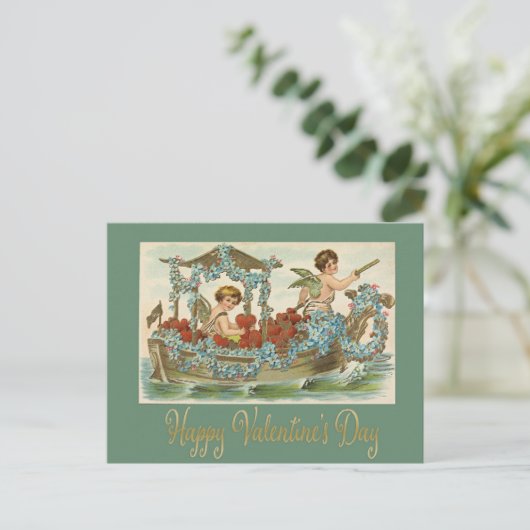 Valentijnsdag Cherubs Briefkaart (Staand voorkant)