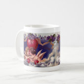 Valentijnsdag Cherubs Hug in Clouds Koffiemok (Voorkant links)