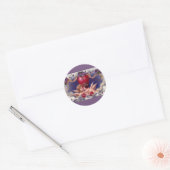 Valentijnsdag Cherubs Hug in Clouds Ronde Sticker (Envelop)