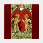  Valentijnsdag, Cherubs maken een wens Keramisch Ornament (Achterkant)
