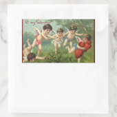  Valentijnsdag Cherubs met liefdesharten Rechthoekige Sticker (Tas)