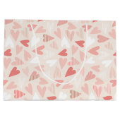 Valentijnsdag Chic Roze Harten  Groot Cadeauzakje (Achterkant)