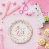 Valentijnsdag Chic Roze Harten Wees Van Mij Feest Papieren Bordje (Feest)